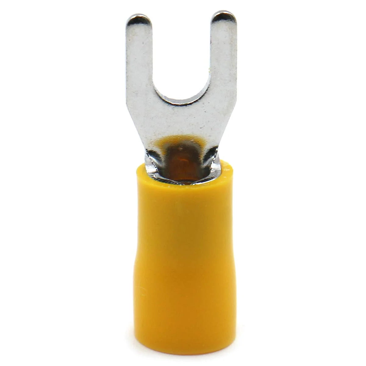 Insulated Fork Spade Wire Connector Electrical Crimp Terminal 12-10 AWG Pack of 100 B390661
