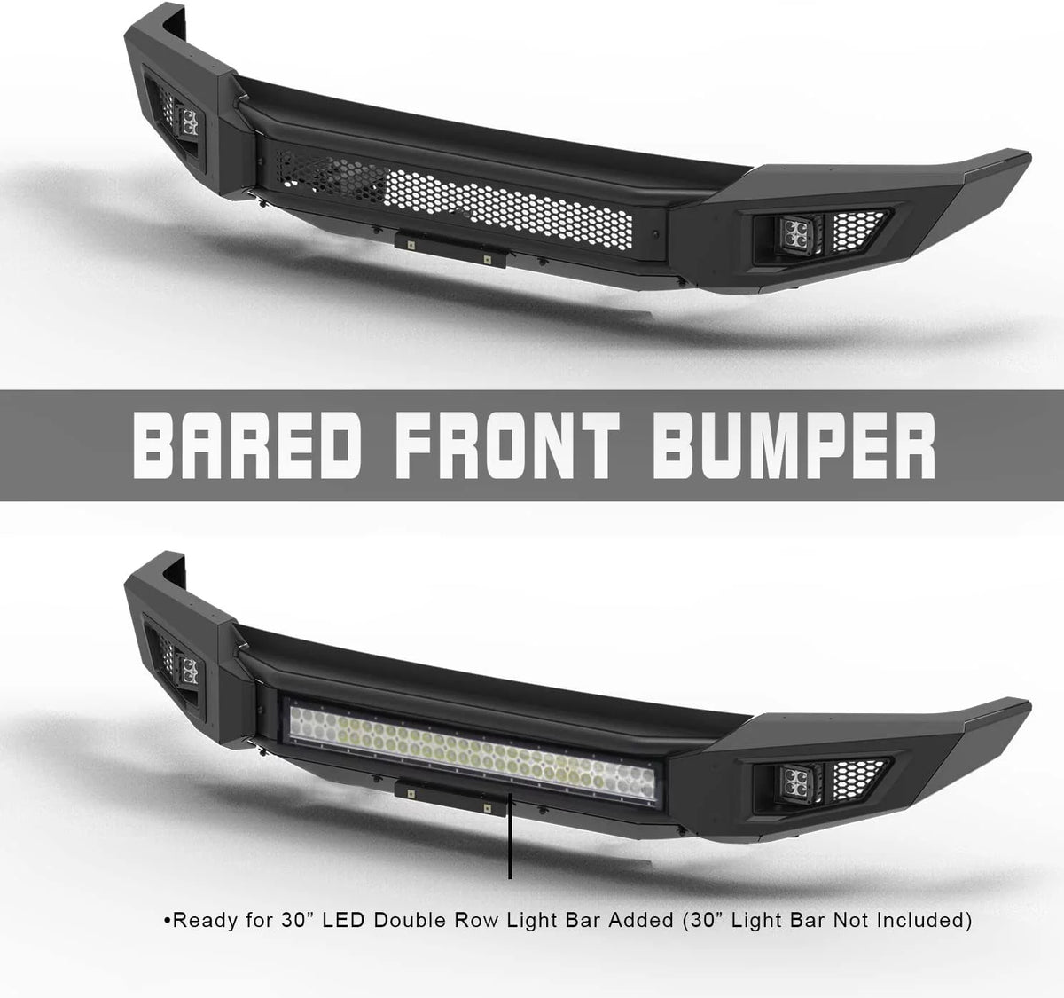 Front Bumper with 2 LED Fog Light Splash Guard Q20254