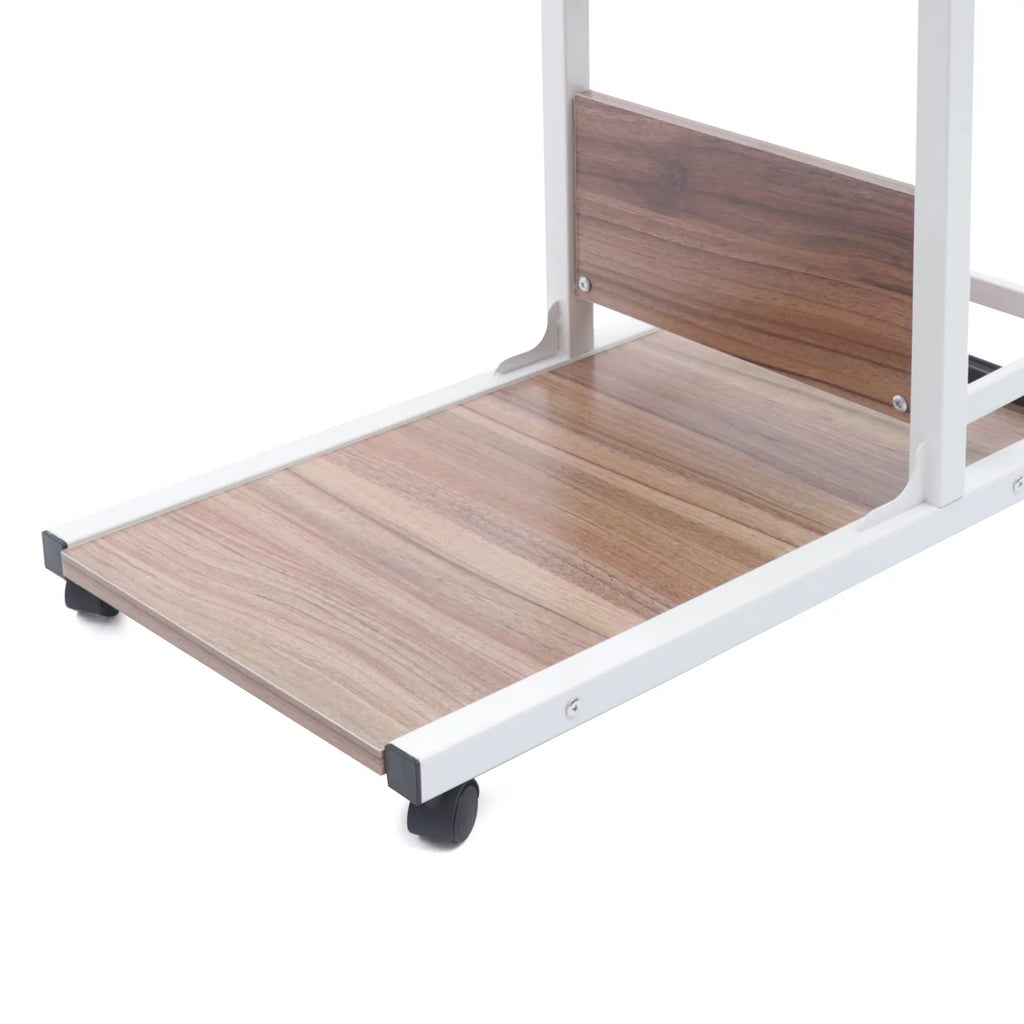 Adjustable C Shaped Mobile Side Table with Lockable Wheels P147991