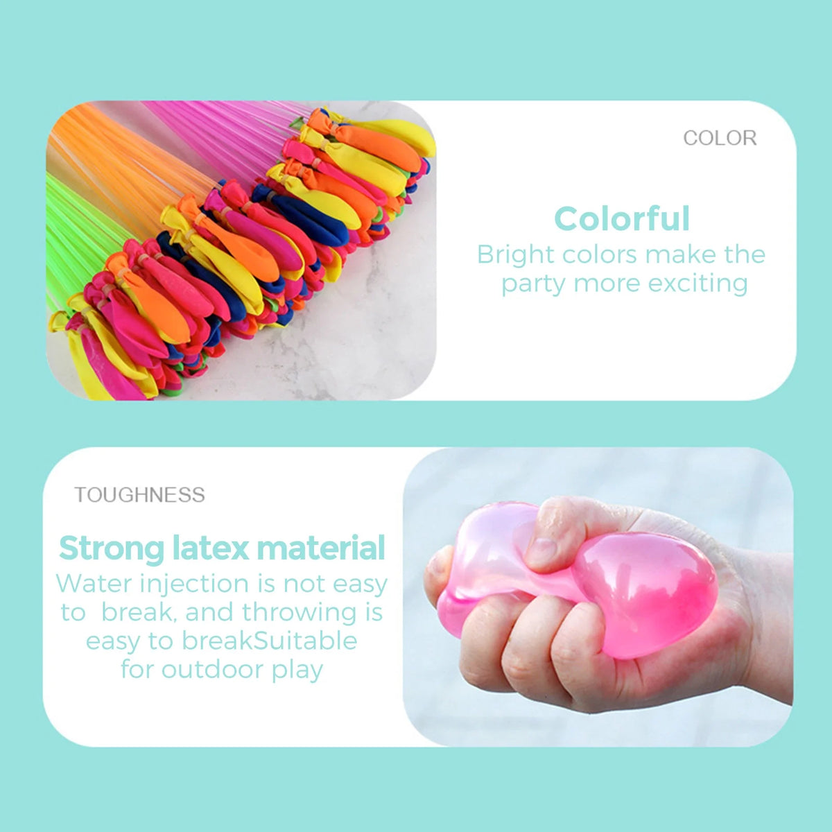 1200Pcs Multicolor Self Sealing Water Balloons D43355