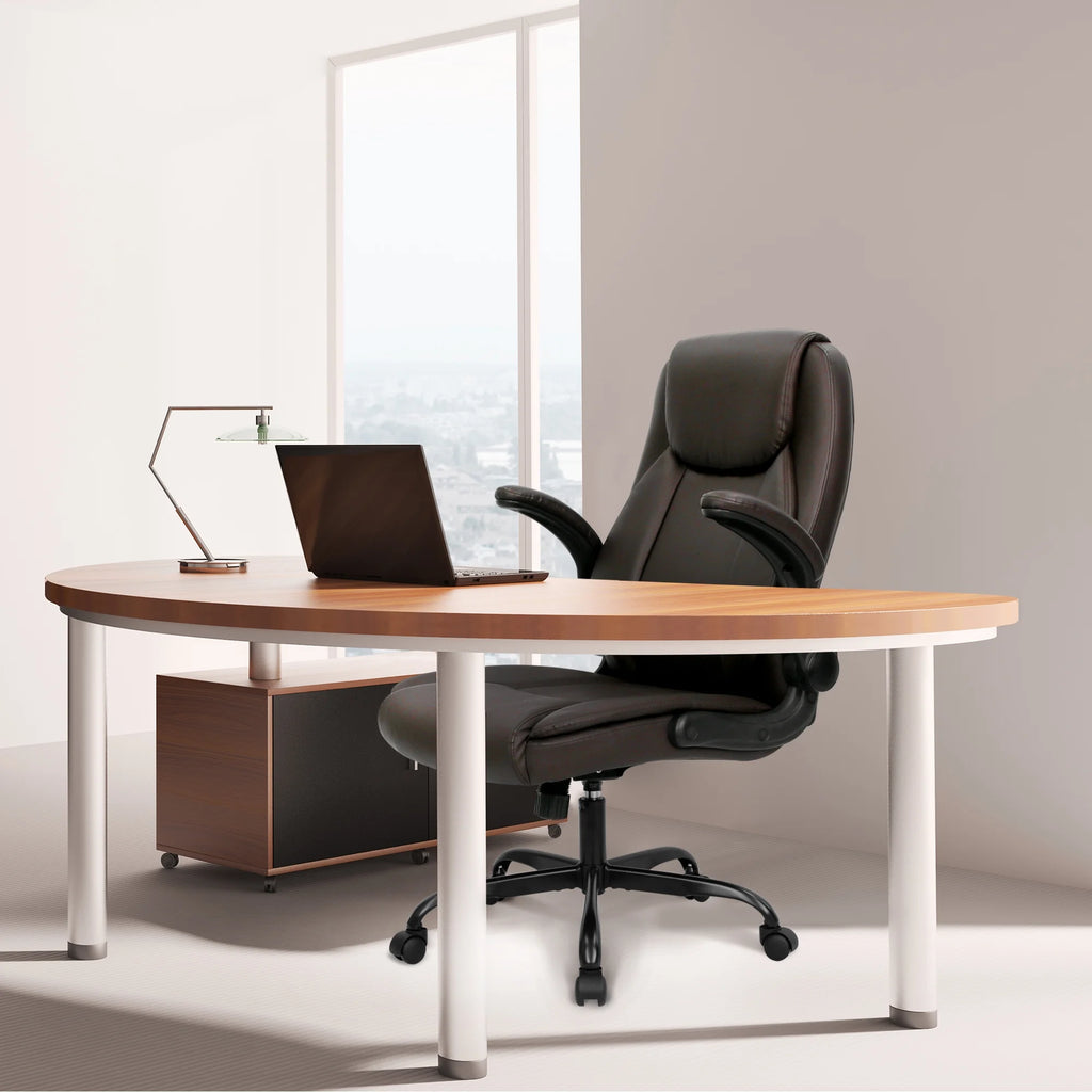 Brown Ergonomic PU Leather Office Chair K20164